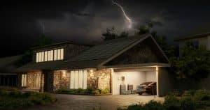 storm over home